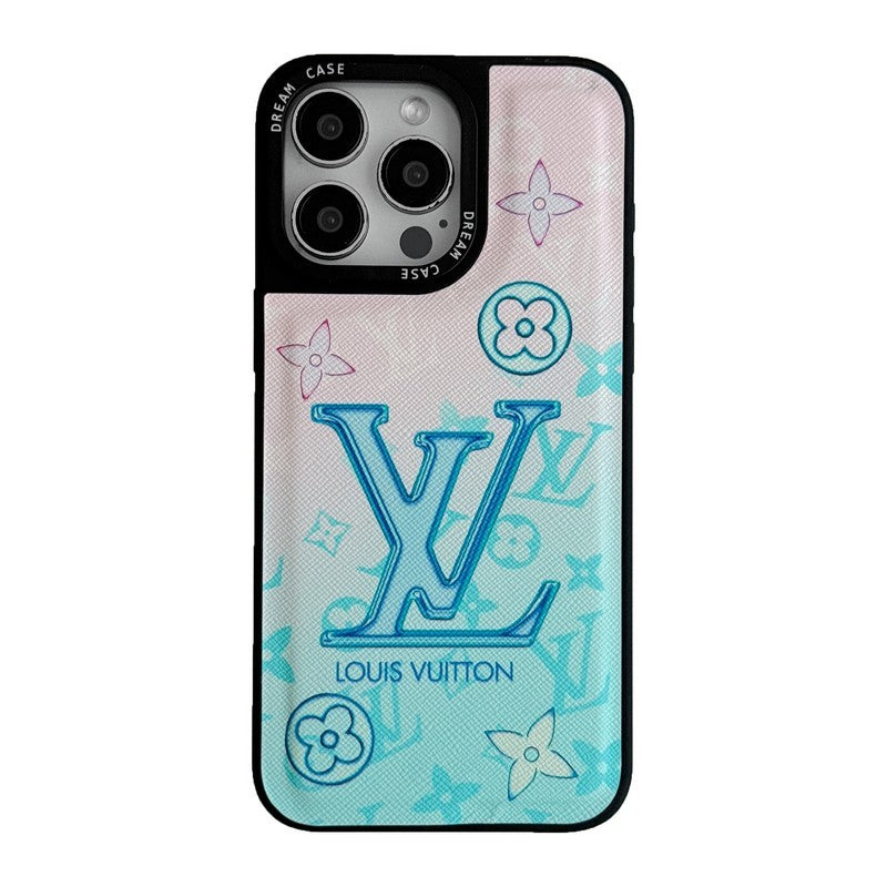 Lou Blue Leather iPhone Case mysite