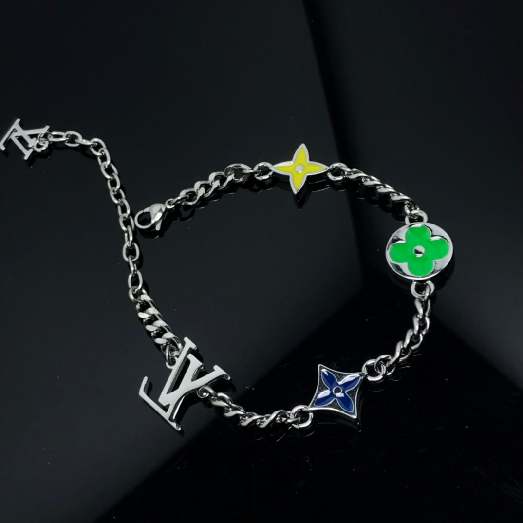 Four Flower Logo Adjustable Bracelet mysite
