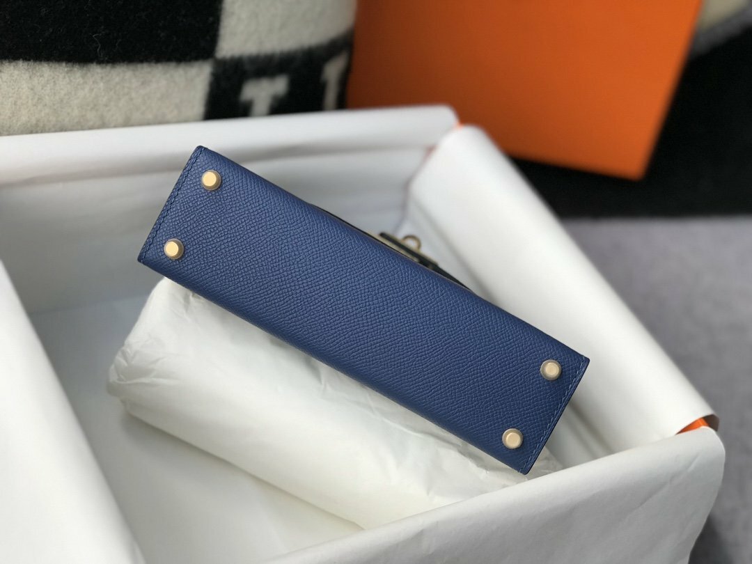 Hermes Handle Bag 19cm Blue mysite
