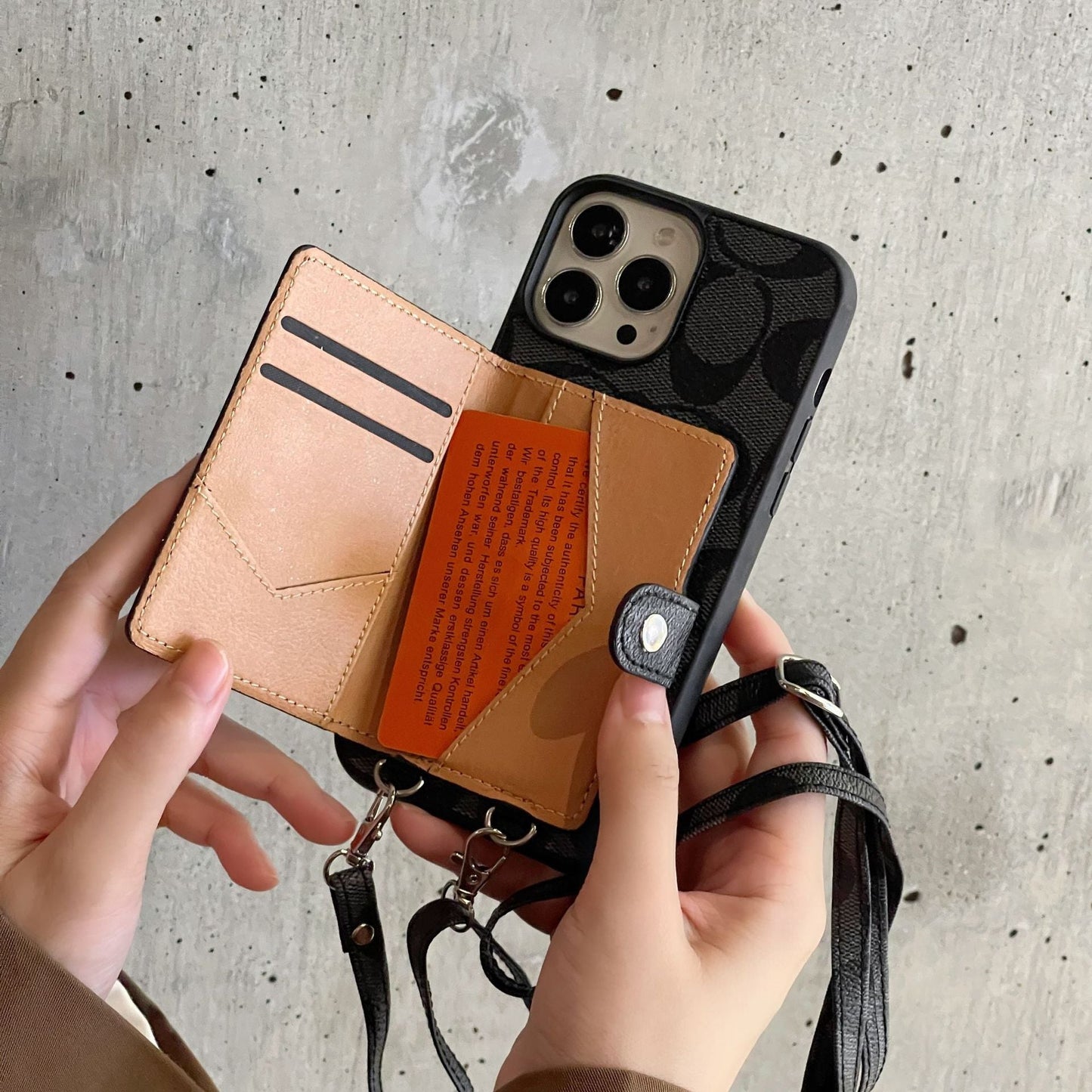 Coa Card Bag Leather Chain iPhone Case mysite