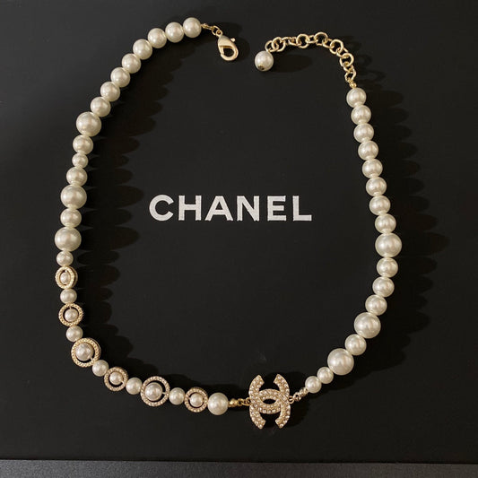 Fashion Diamond Pendant Pearl Necklace mysite