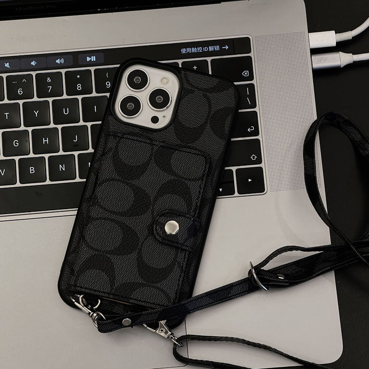 Coach Card Bag Leather Chain iPhone Cases mysite