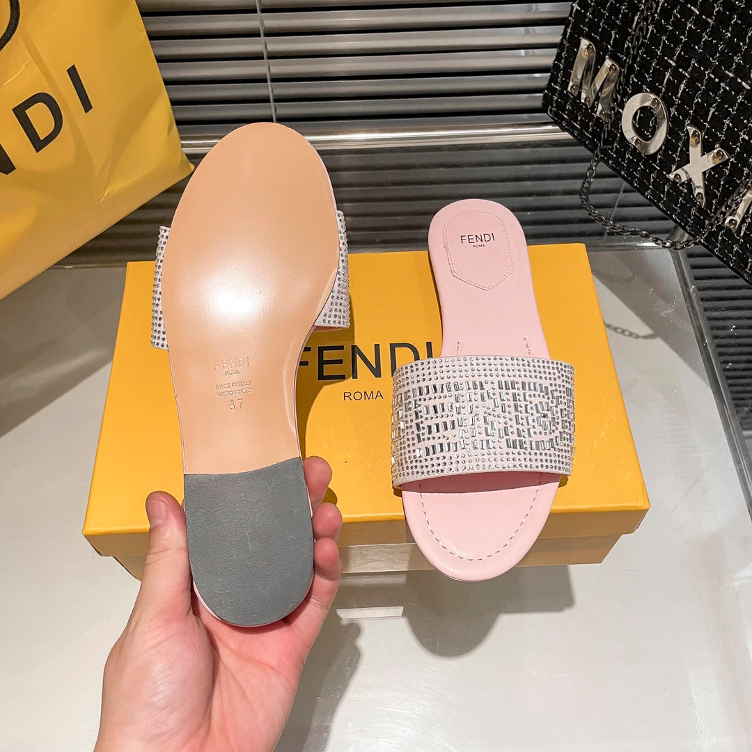 Full Diamond Flat Slippers mysite