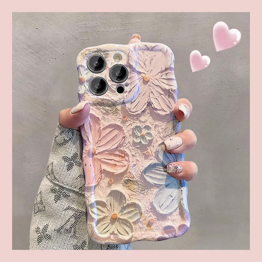 French Retro Oil Painting Flowers iPhone Case mysite