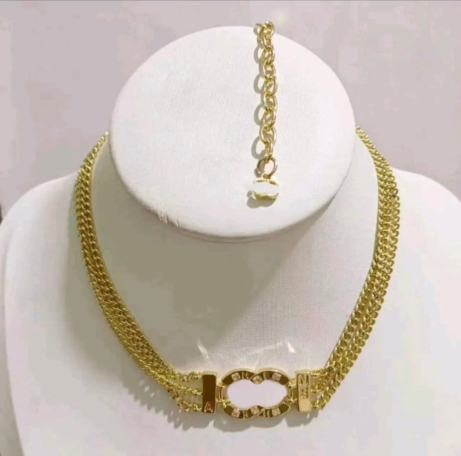 Luxury Brand CC Pendant Necklace Choker mysite