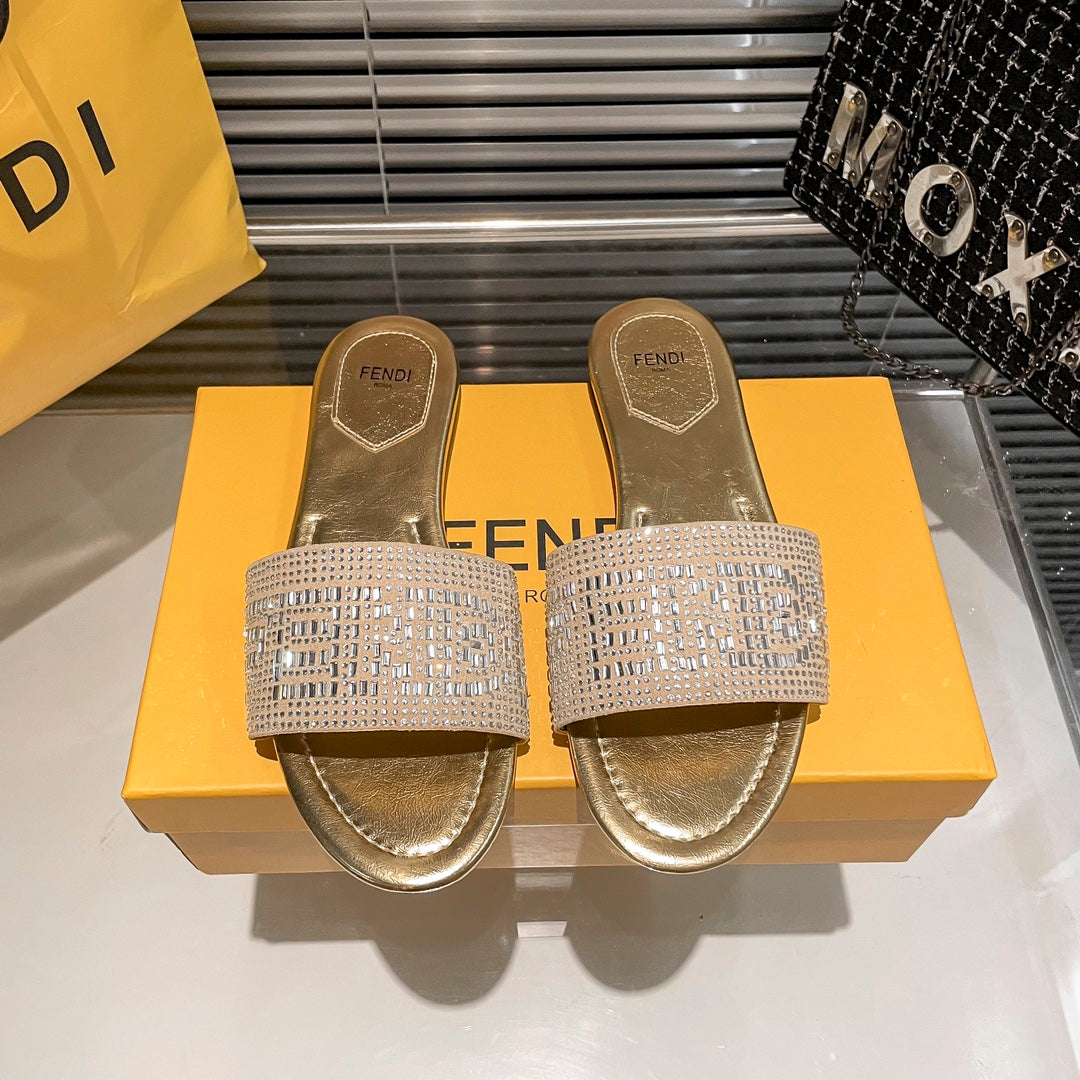 Full Diamond Flat Slippers mysite