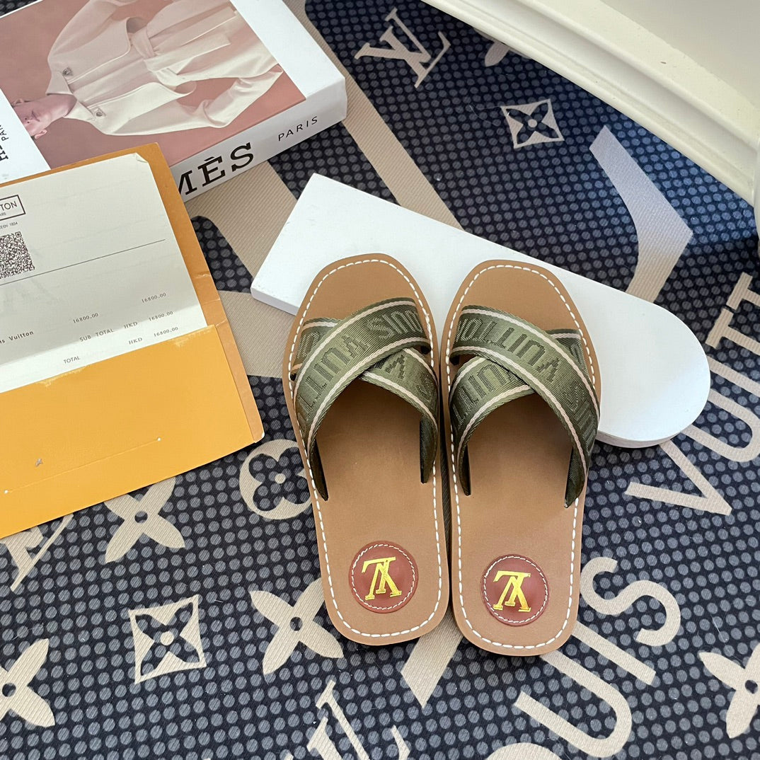 New Cross Strap Slippers Sandals mysite