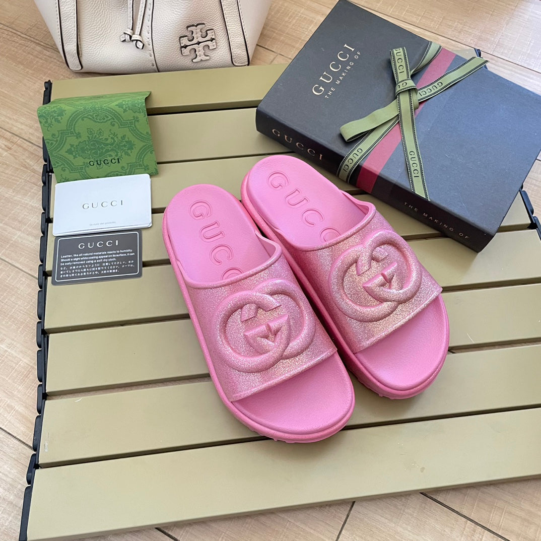 Fashion Colorful Platform Slippers mysite