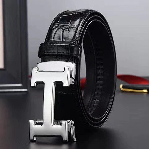 3 Colors Classic Buckle Leather Belt mysite