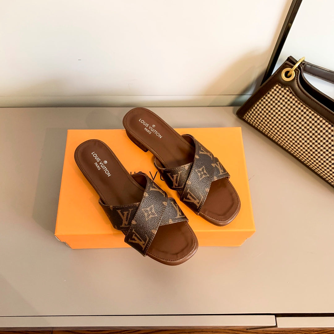 Cross Strap Flat Sandals mysite