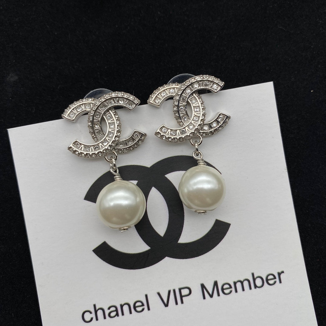 Double Pearl Drop Earrings mysite