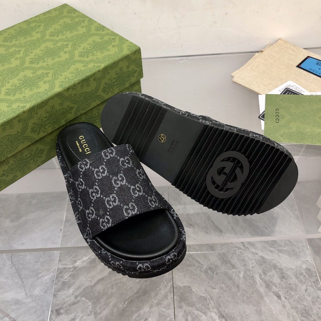 Platform Slippers With Double G Motif mysite
