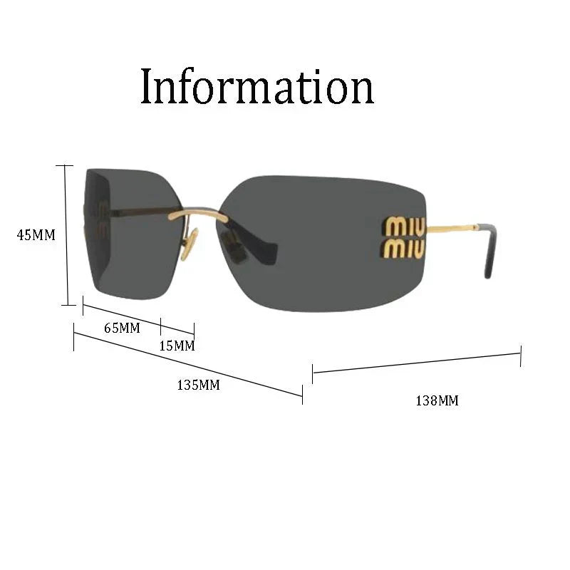 Fashionable frameless sunglasses mysite