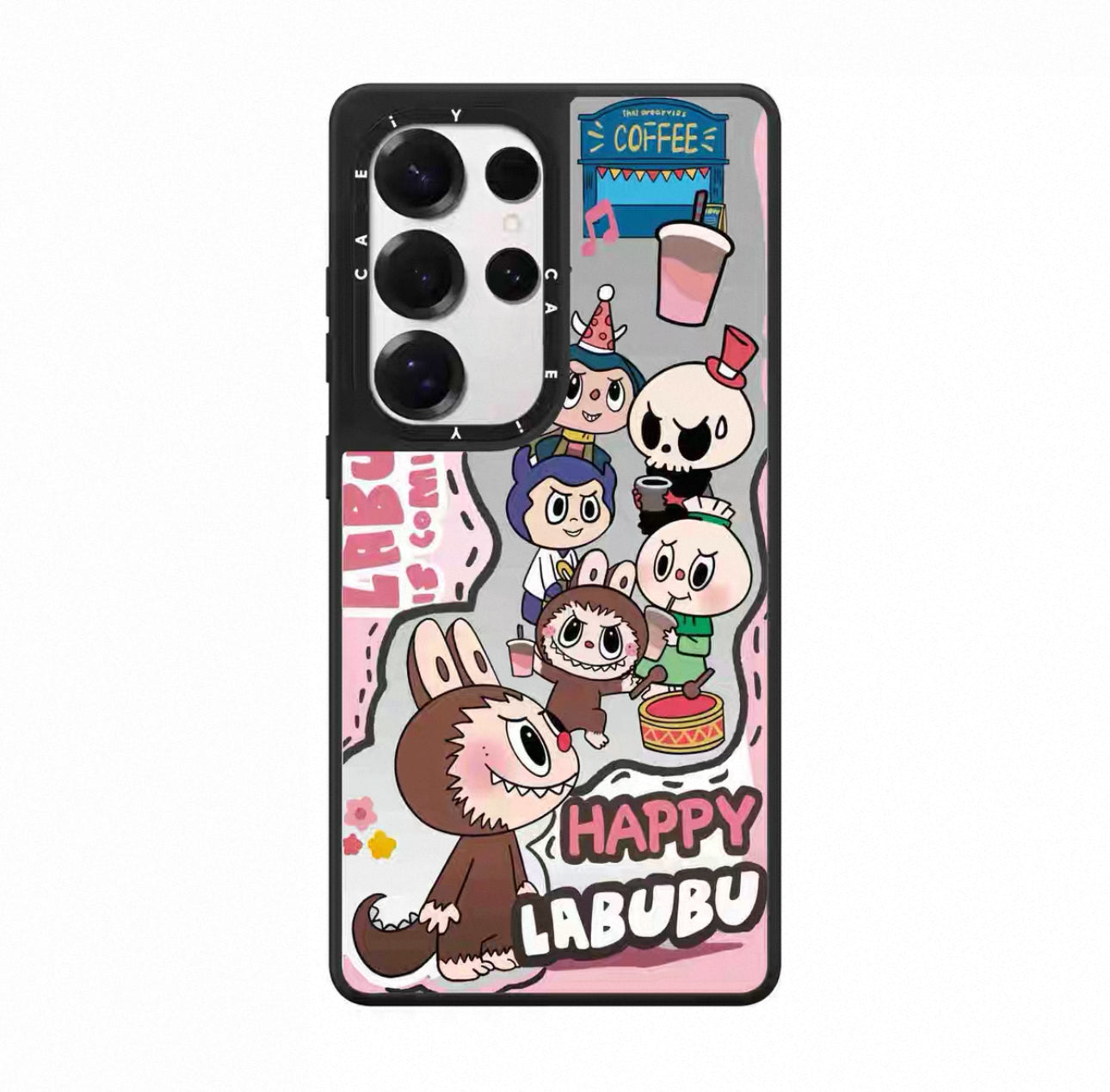 Cute Cartoon Labubu | Brown Many Labubu Coffee Shop Tycoco - Phone Case Samsung Galaxy S25 S24 S23 Ultras mysite