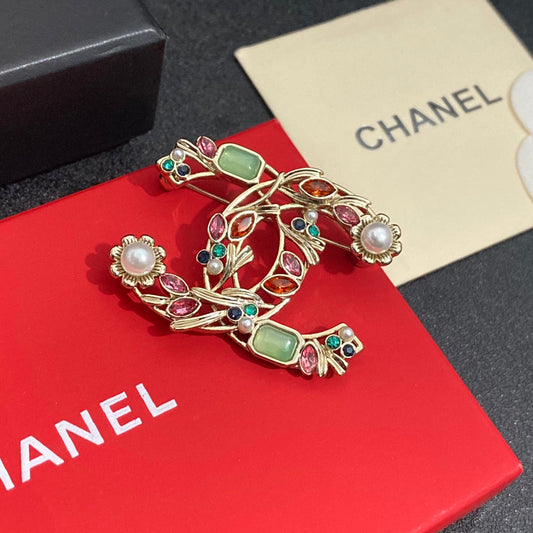 Vintage Colored Gemstone Brooch mysite