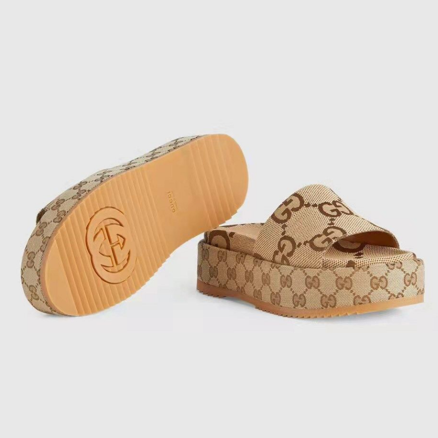 Platform Slippers With Double G Motif mysite
