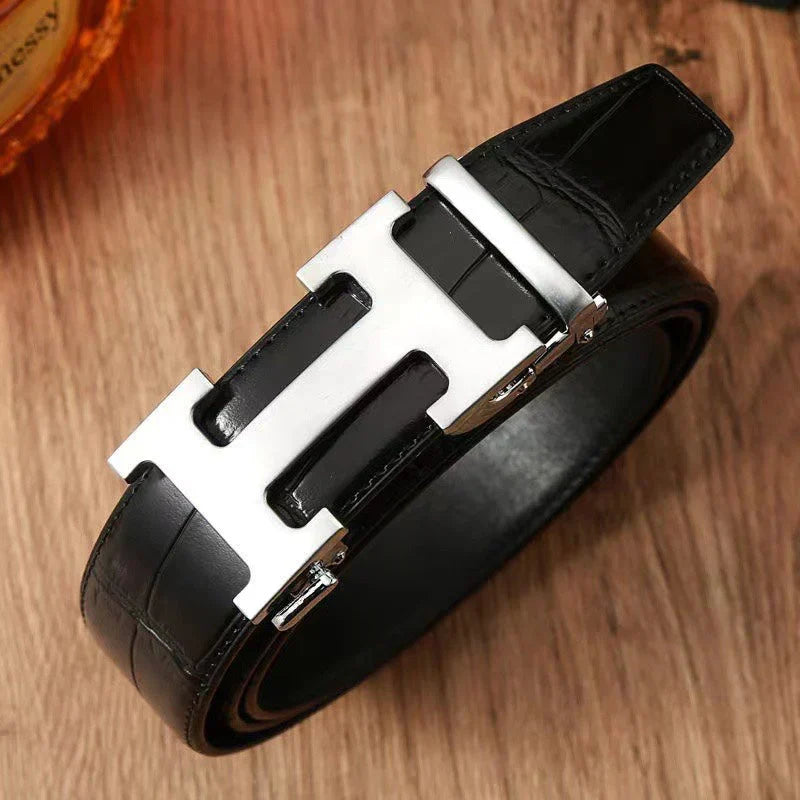 3 Colors Classic Buckle Leather Belt mysite