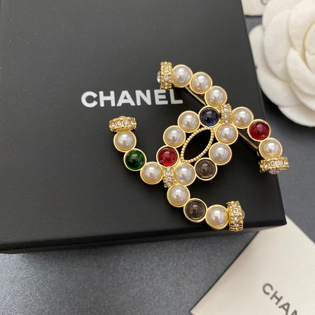 Colorful Pearl Diamond Brooch mysite