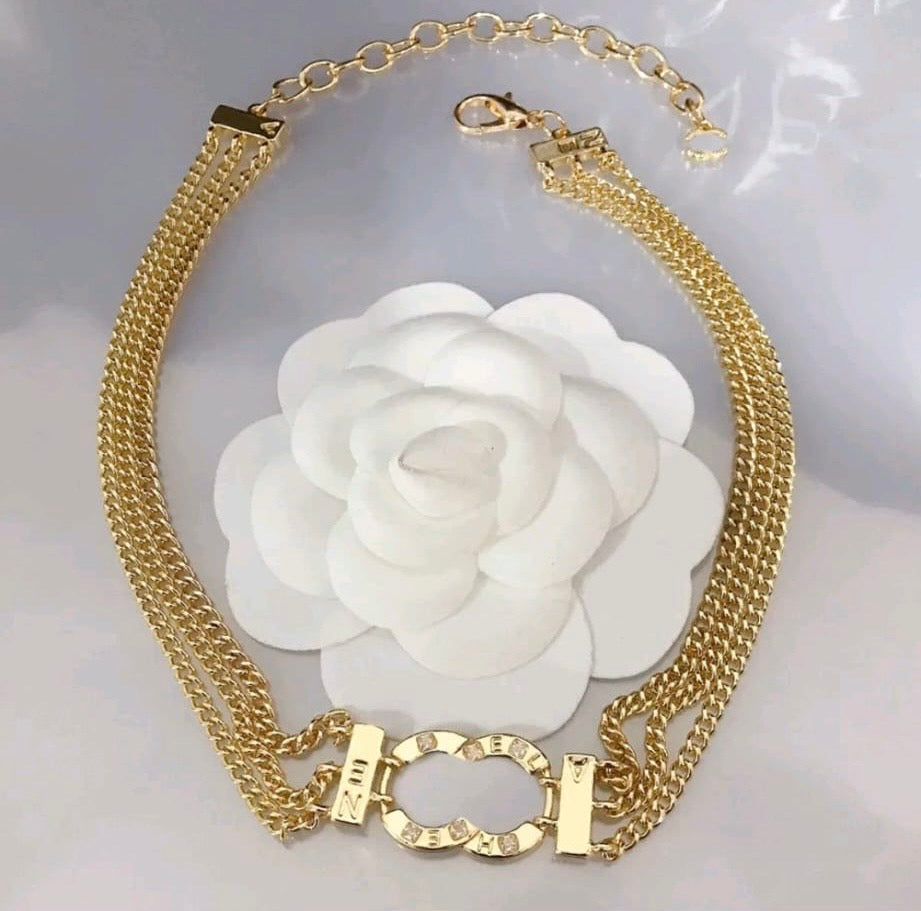 Luxury Brand CC Pendant Necklace Choker mysite