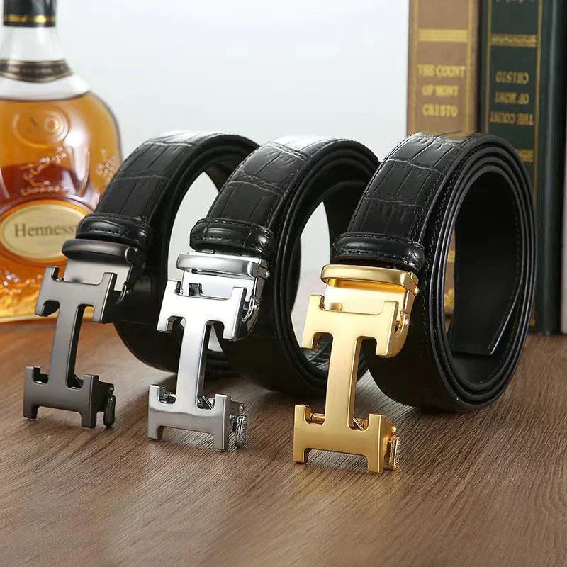 3 Colors Classic Buckle Leather Belt mysite