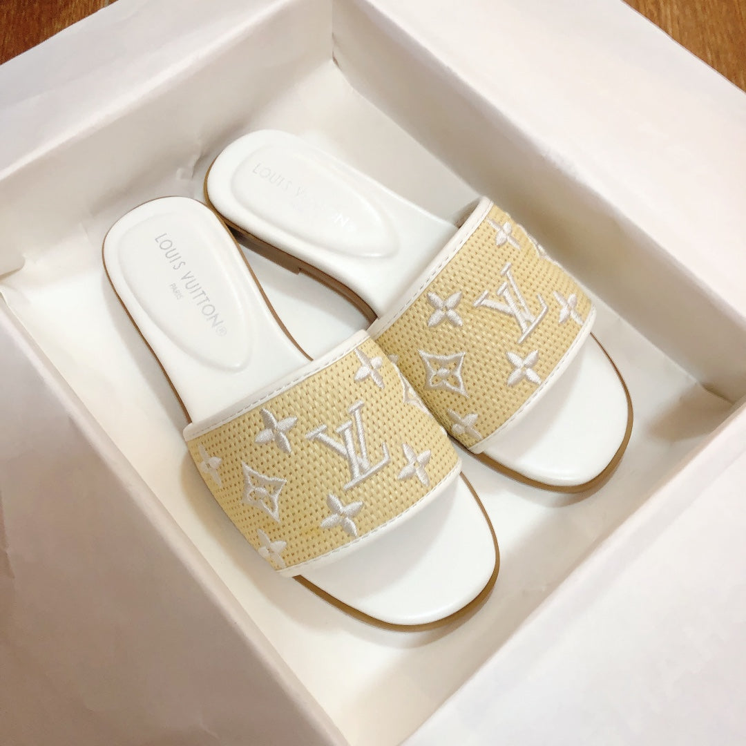 Woven Embroidered Slippers mysite