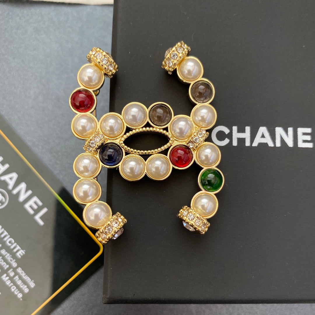 Colorful Pearl Diamond Brooch mysite