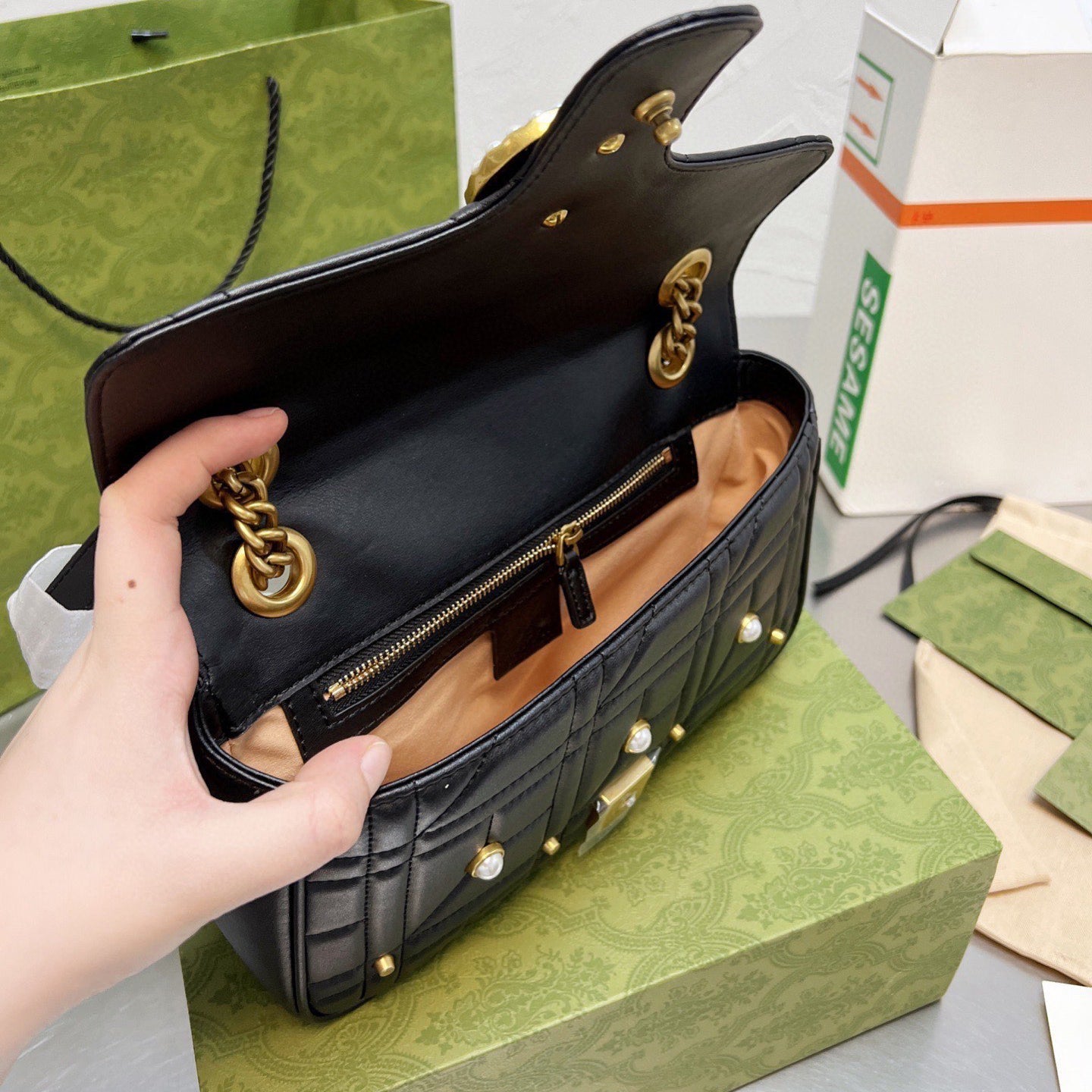Classic Marmont Pearl Handle Bag mysite
