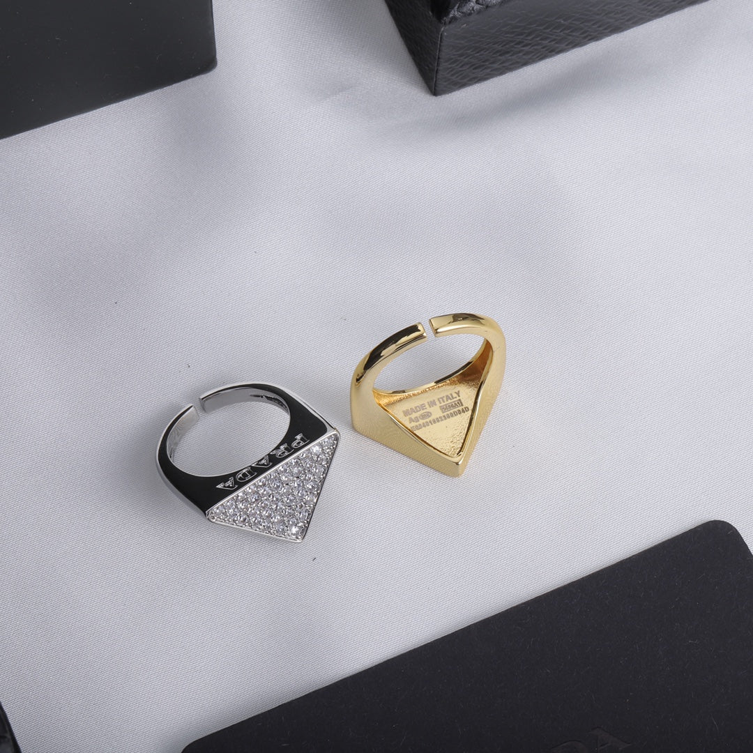 Fashion Diamond Triangle Open Ring mysite