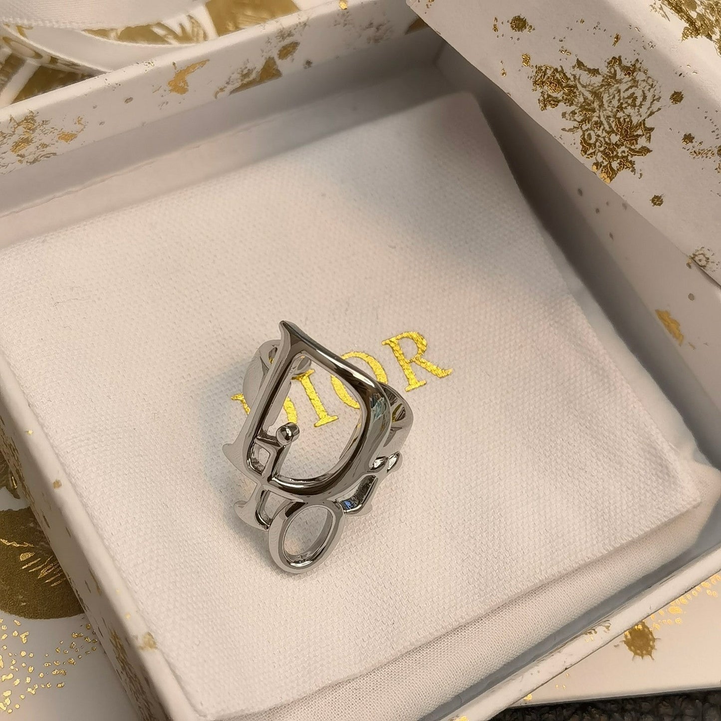 Hollow Lettering Open Ring mysite