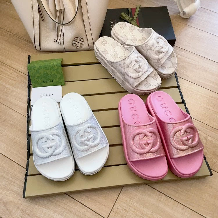 Fashion Colorful Platform Slippers mysite