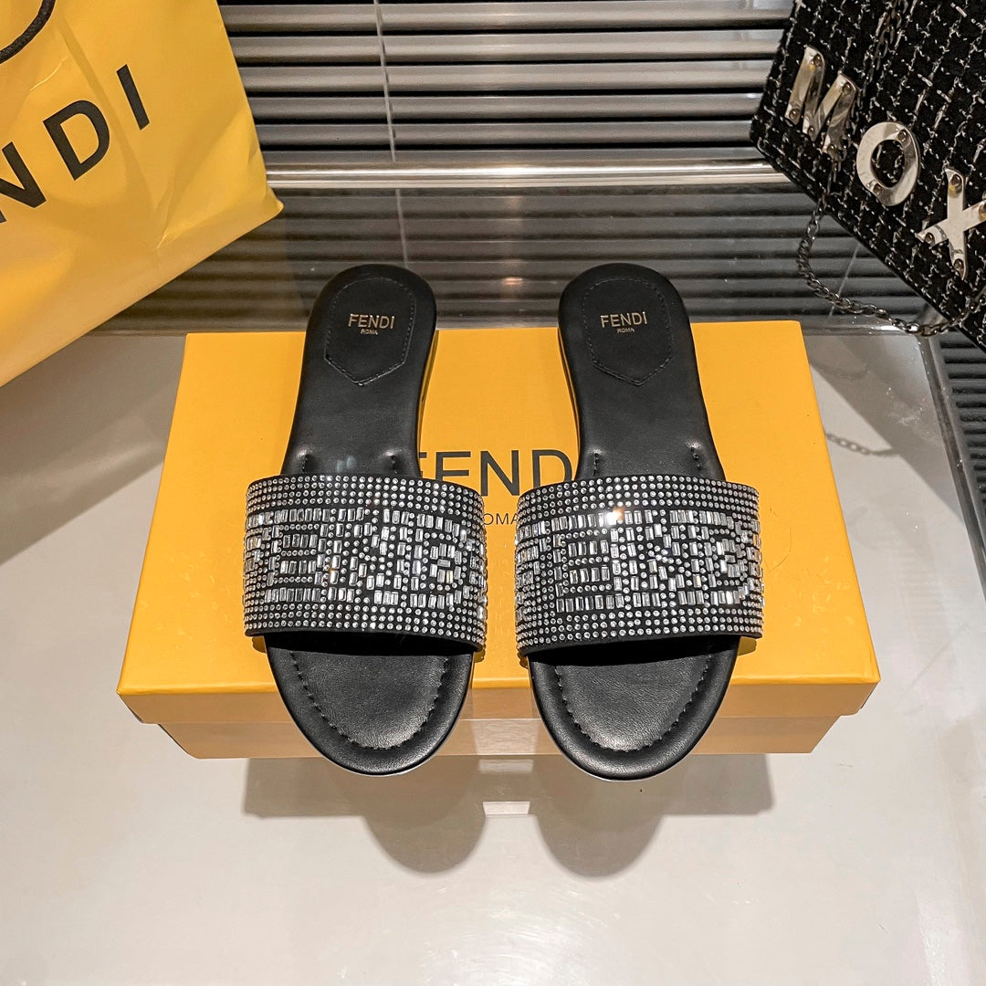 Full Diamond Flat Slippers mysite