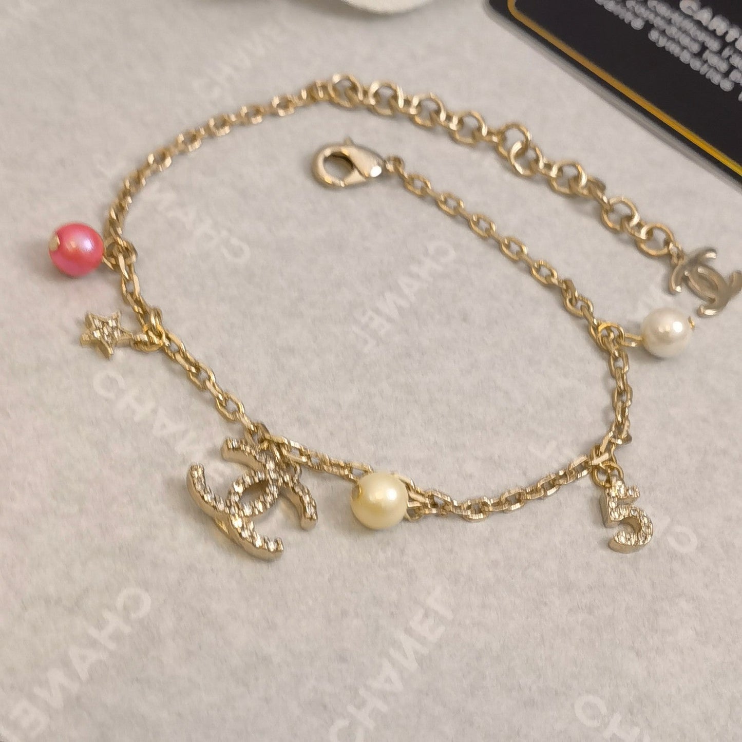 Fashion Pearl Rhinestone Pendants Bracelet mysite