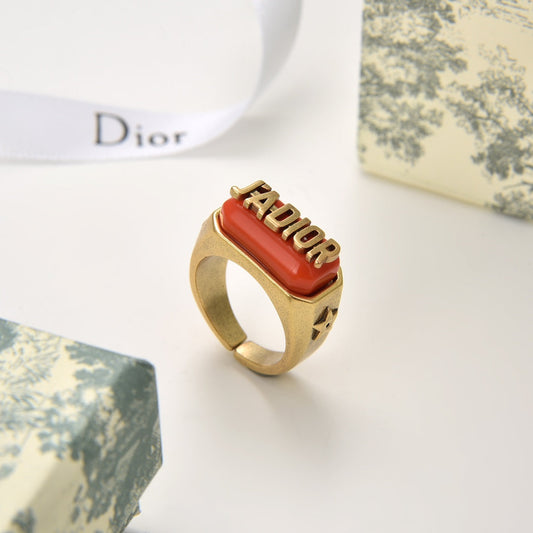 Orange Acrylic Letter Open Ring mysite