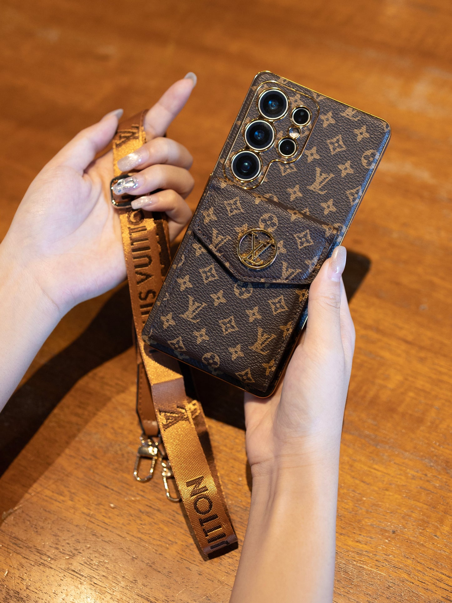 Advanced Leather Samsung Phone Case with Wallet and Strap.s mysite