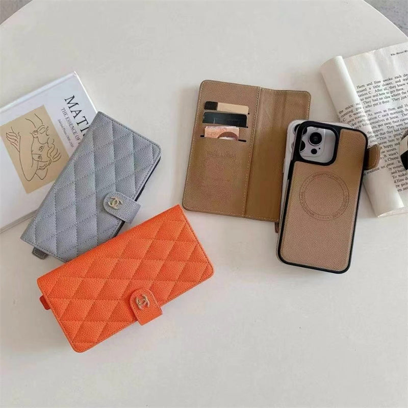Premium Chanel Leather Wallet Leather Crossbody Bag Apple iPhone Cases mysite