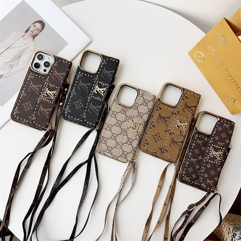 Monogram LV Leather iPhone Case 16 / 15 / 14 / 13s mysite