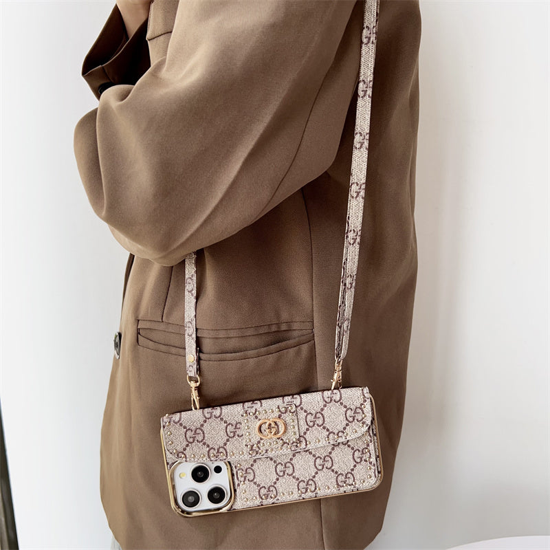 Monogram LV Leather iPhone Case 16 / 15 / 14 / 13s mysite