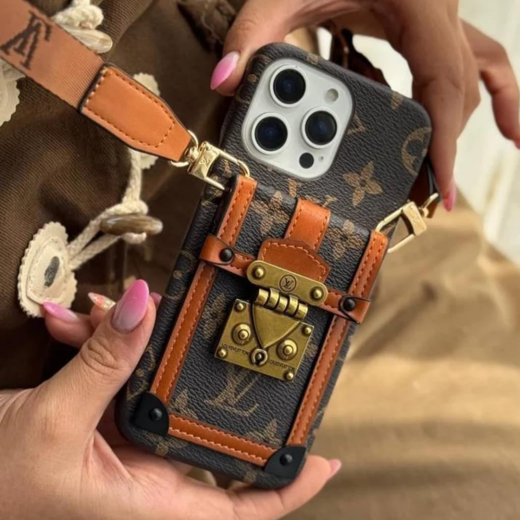 Canvas Leather Wallet Card Holder Crossbody iPhone Cases mysite