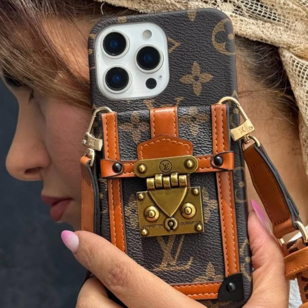 Canvas Leather Wallet Card Holder Crossbody iPhone Cases mysite