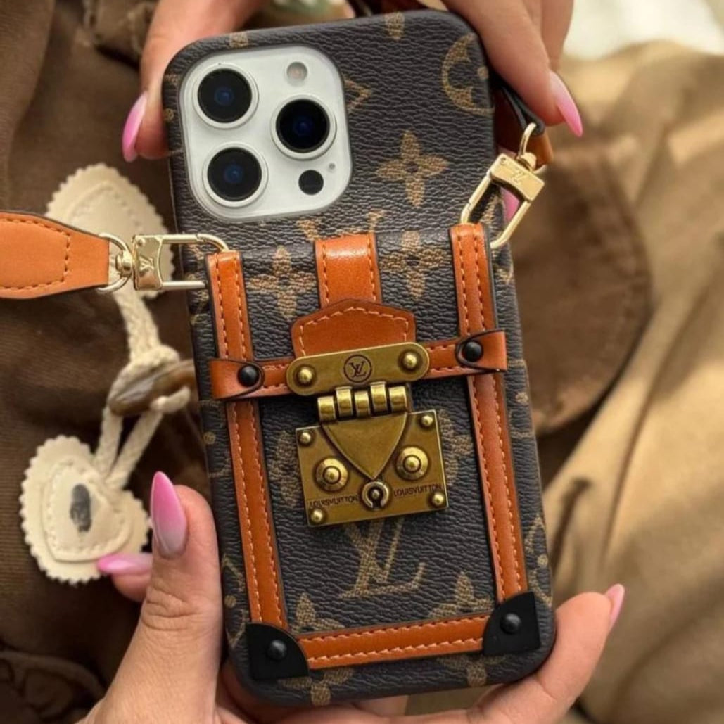 Canvas Leather Wallet Card Holder Crossbody iPhone Cases mysite