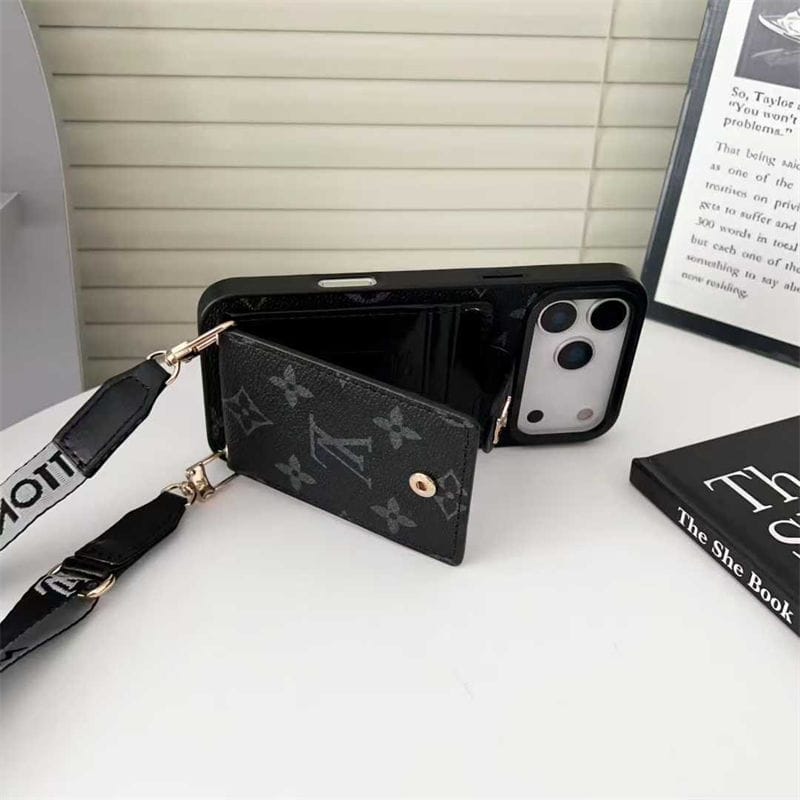 Lv Leather Card Holder Case Crossbody for iPhone 17/ 16/ 15/ 14s mysite