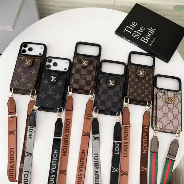 Lv Leather Card Holder Case Crossbody for iPhone 17/ 16/ 15/ 14s mysite