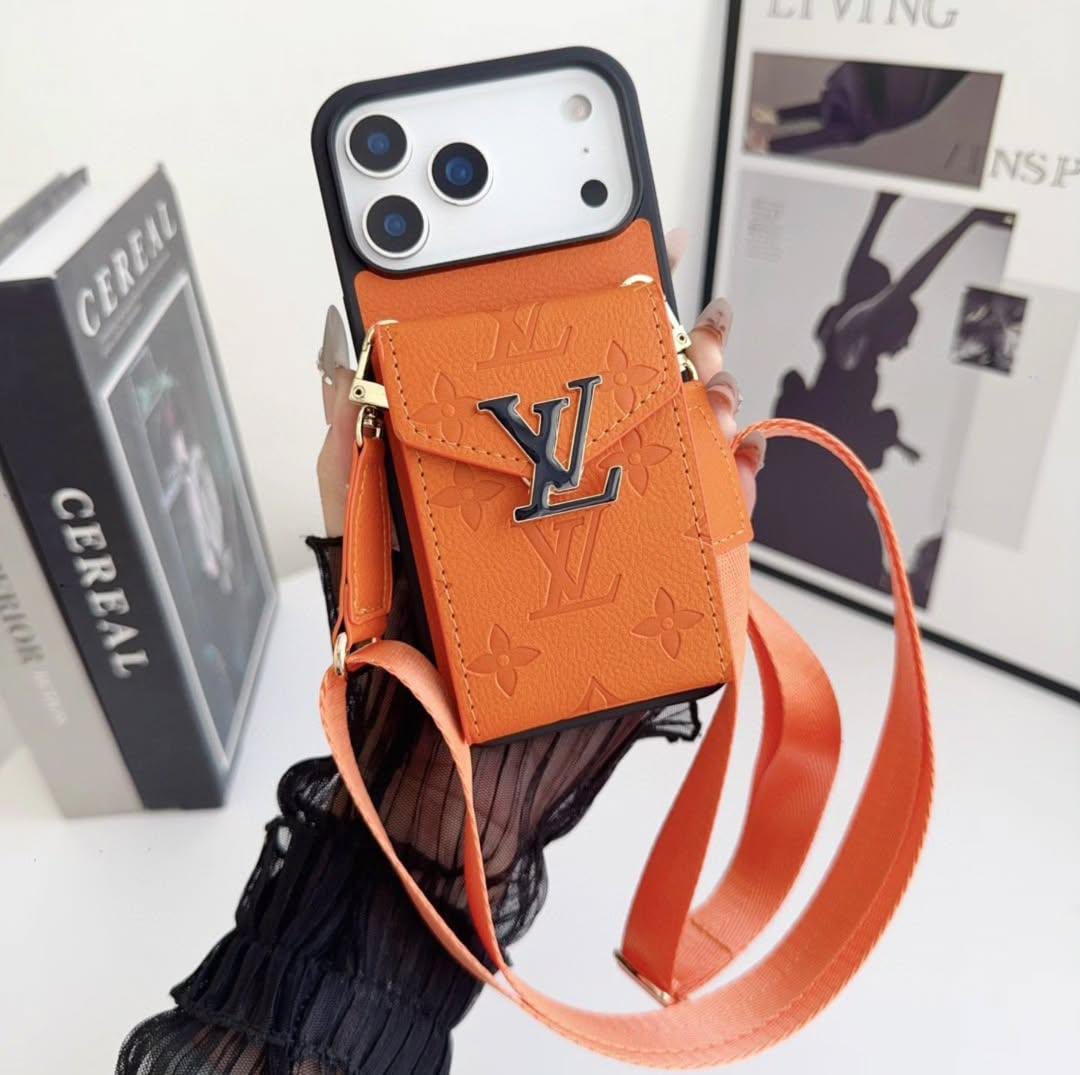 LV Luxury Phone Case with Card Holder For iPhone 17/ 16/ 15/ 14s mysite