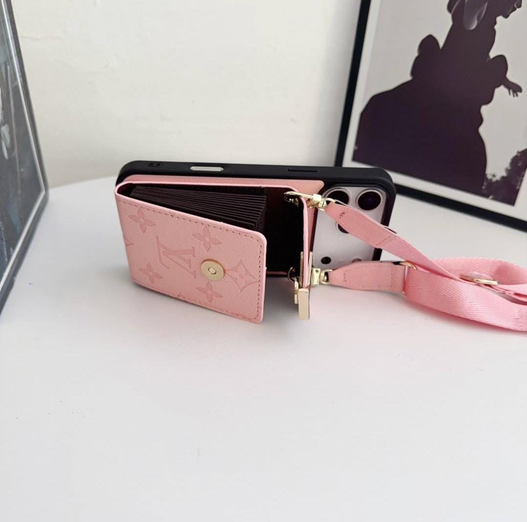 LV Luxury Phone Case with Card Holder For iPhone 17/ 16/ 15/ 14s mysite