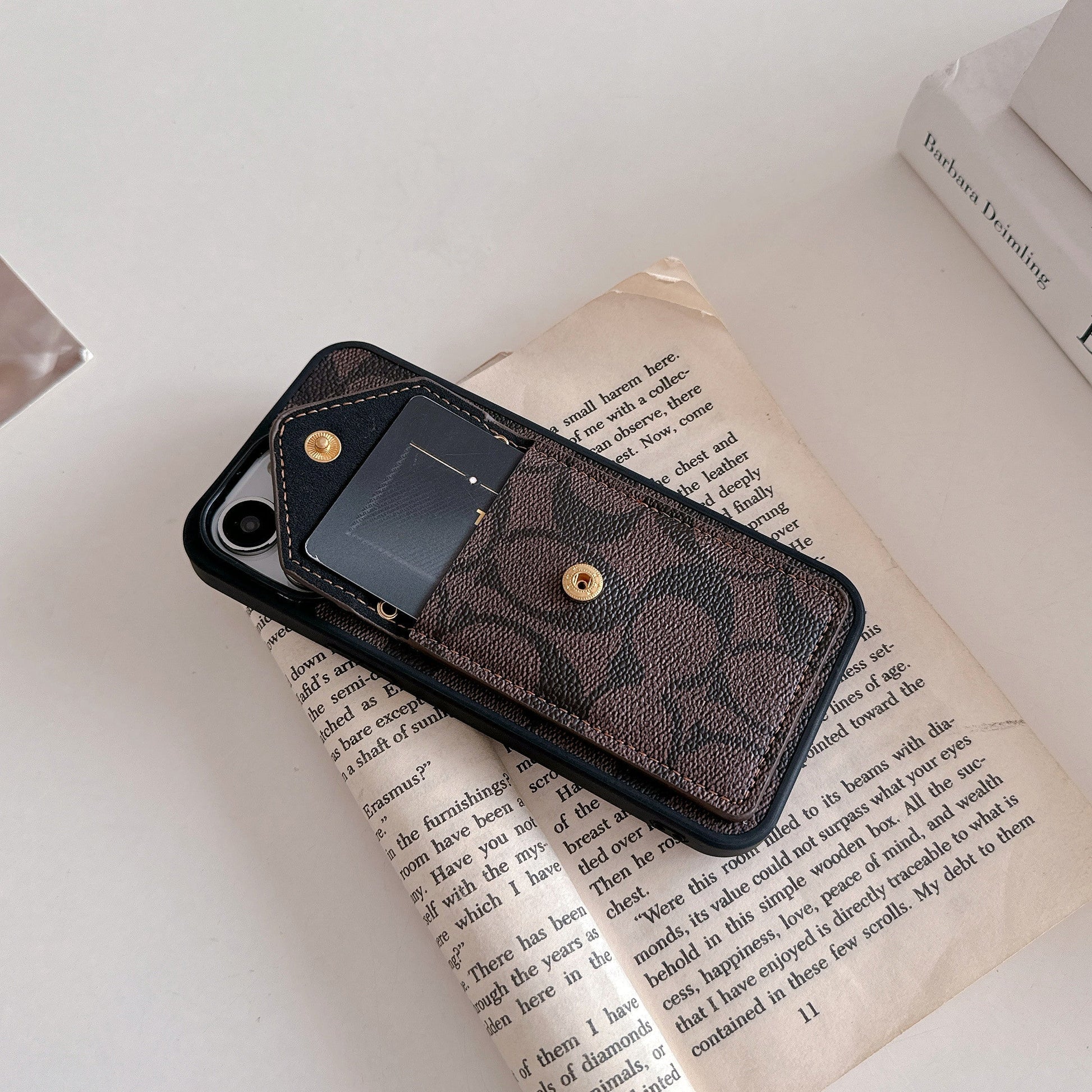 Coach iPhone Case With Card Holder And Strap Dark Brown -SJ240513 mysite