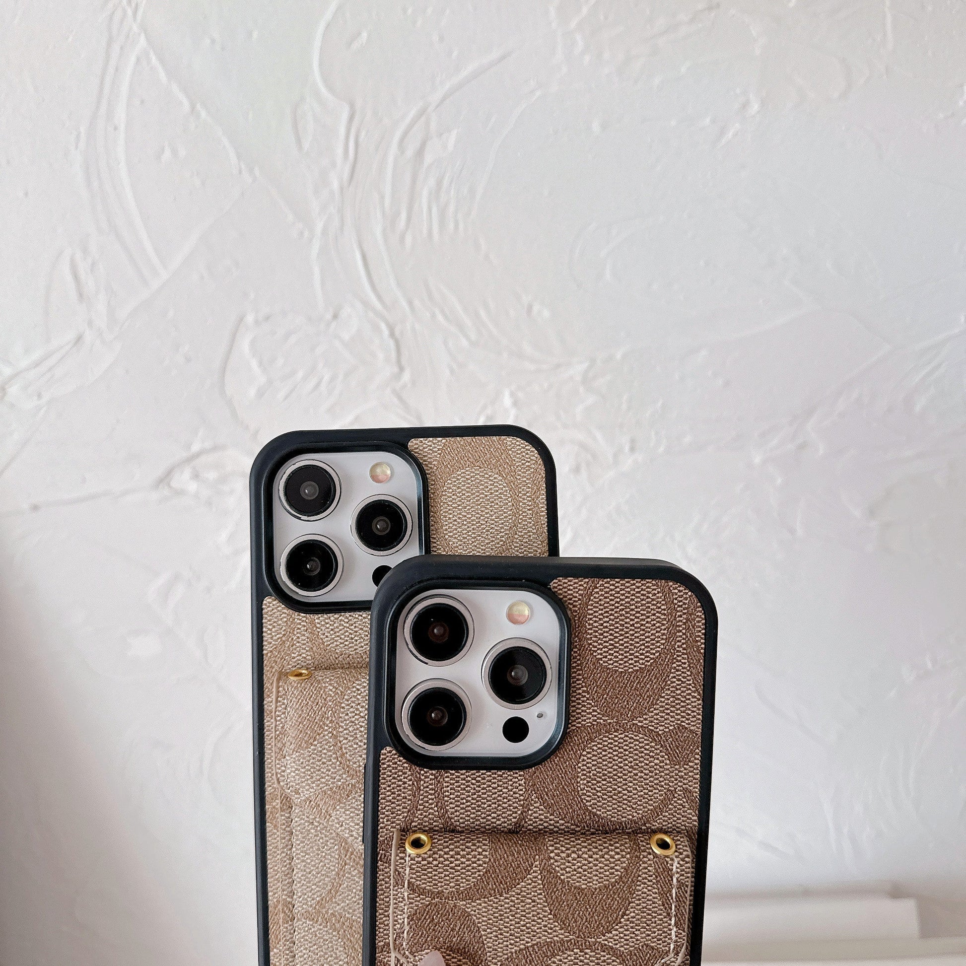 Coach iPhone Case With Card Holder And Strap Light Brown -SJ240513 mysite