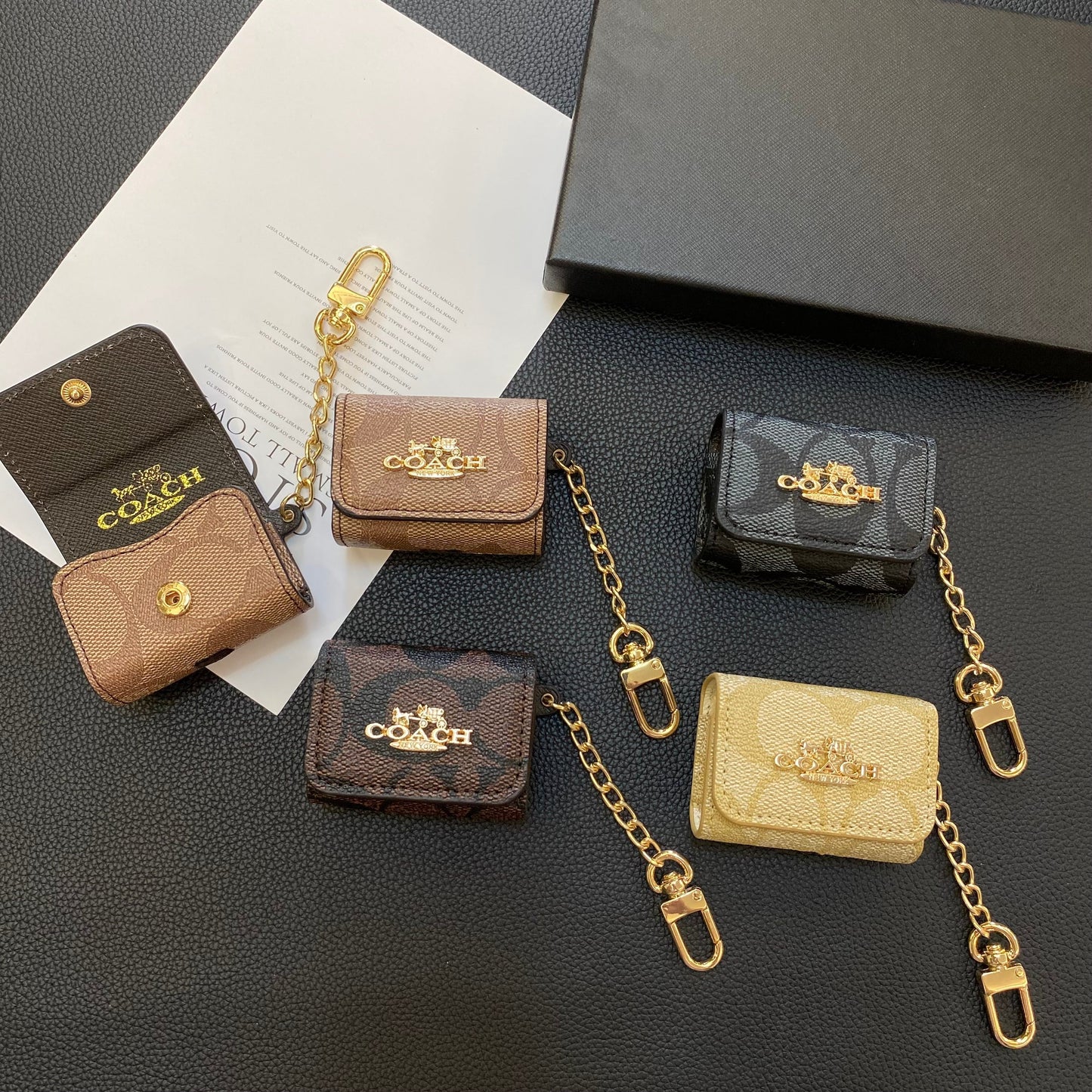 Luxury Coach AirPods Cases Light Brown-LGK240425 mysite