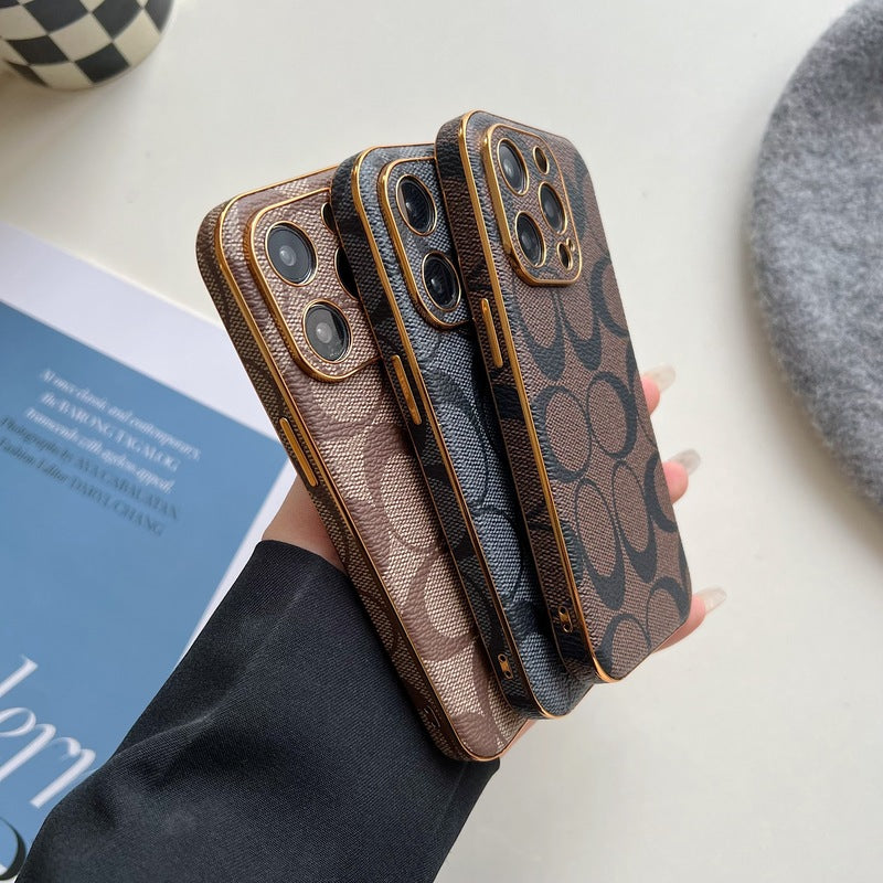 Coach iPhone Case Leather Light Brow -QBK240513 mysite