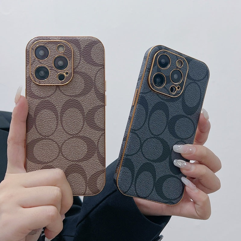 Coach iPhone Case Leather Light Brow -QBK240513 mysite