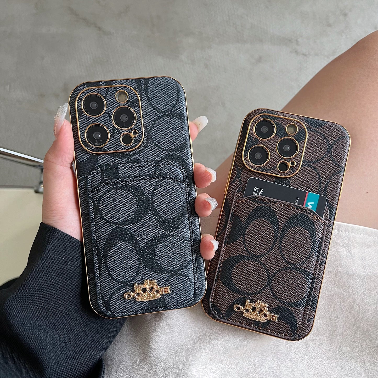 Coach iPhone Case With Card Holder Black  -KB241651 mysite